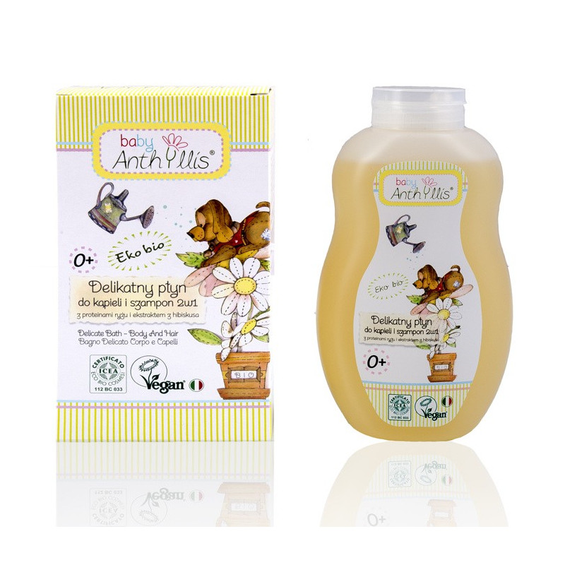 Anthyllis Baby delikatny płyn do kąpieli i szampon 2 w 1 400ml